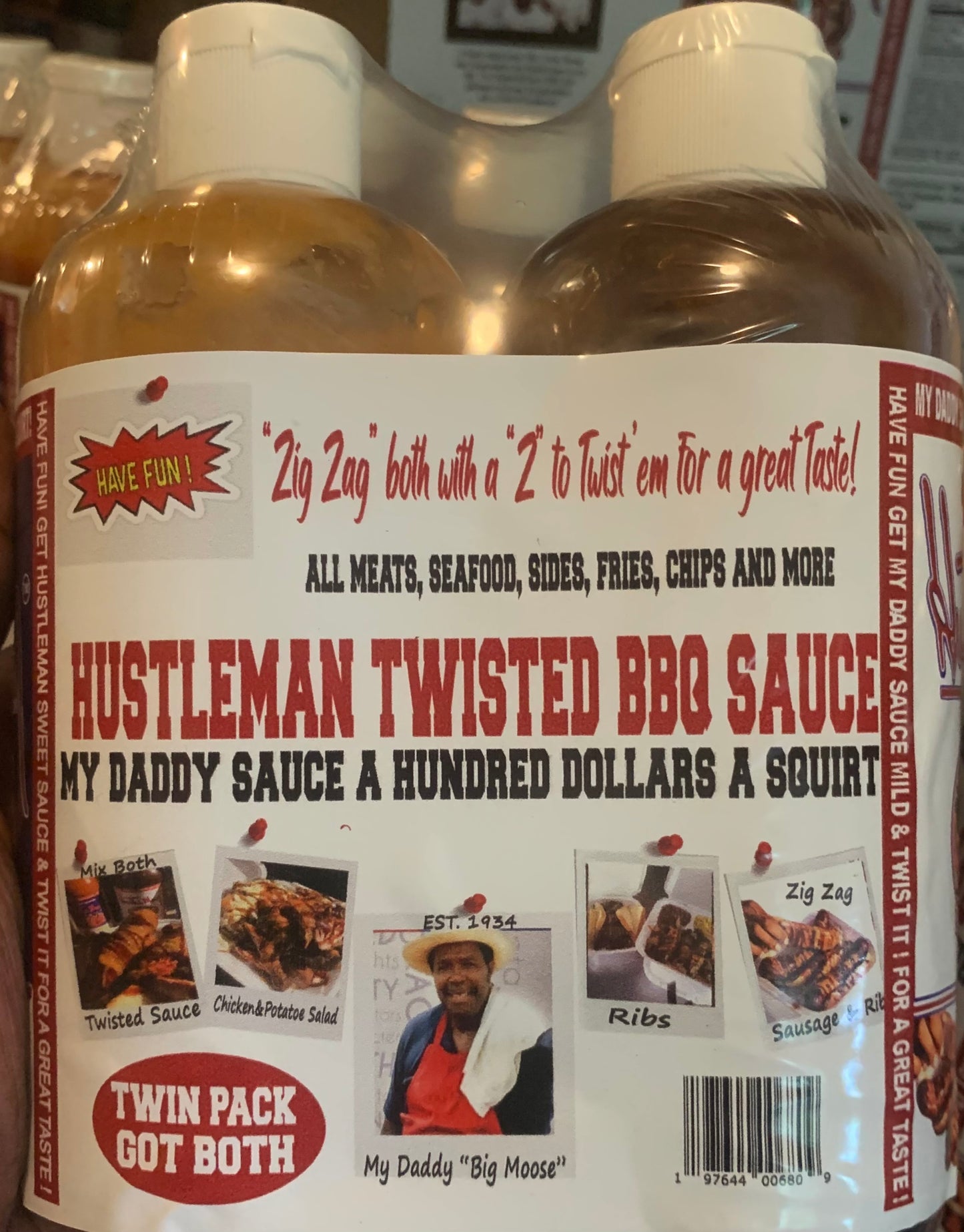 $12.50 (Per Unit) My Daddy Sauce "Got D@mn" And HustleMan Sweet Sauce "Pastor" Twisted Bbq Sauce Twin Pack